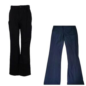 Trendy Cabi Extra High rise Pull on Black Wide Flare Leg Pants Size 8 30x33 Tall